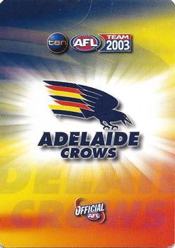 2003 Team Zone AFL Team #45 Simon Goodwin Back